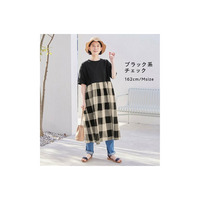 さらひやコーデ楽ちんドッキングワンピ―ス　大きいサイズレディース