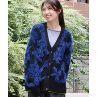 ヤクタッチフェザーニットカーディガン