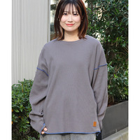 配色ステッチサーマルロングTシャツ