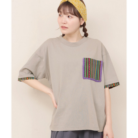 【期間限定価格】ファブリックポケットTシャツ【アリノマ/Alinoma】 【期間限定価格】ファブリックポケットTシャツ【アリノマ/Alinoma】