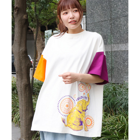 マンダラゾウTシャツ【アリノマ/Alinoma】 マンダラゾウTシャツ【アリノマ/Alinoma】