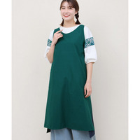 バイカラーエプロンドレス