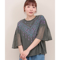 【期間限定価格】バンダナメッシュスリーブプルオーバー