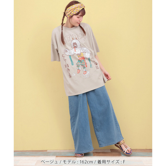カチナベアプリントTシャツ【アリノマ/Alinoma】 カチナベアプリントTシャツ【アリノマ/Alinoma】