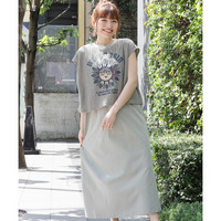 レースレイヤーTシャツワンピース