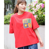 カラフルクロシェポケットTシャツ