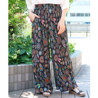 クレープアソートプリントパンツ