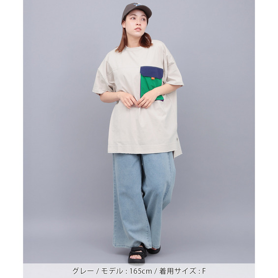 ナイロンビッグポケットTシャツ【アリノマ/Alinoma】 ナイロンビッグポケットTシャツ【アリノマ/Alinoma】