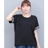 スリーブジュエル刺繍Tシャツ