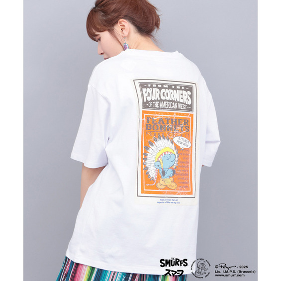 スマーフ コラボレーション ポスタープリントTシャツ【アリノマ/Alinoma】 スマーフ コラボレーション ポスタープリントTシャツ【アリノマ/Alinoma】