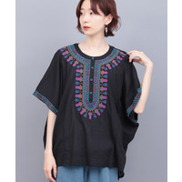 ダシキ刺繍プルオーバー
