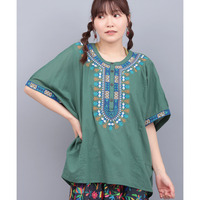 ダシキ刺繍プルオーバー