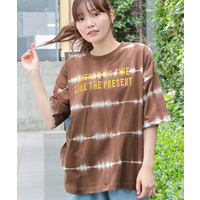 ロゴ刺繍タイダイTシャツ
