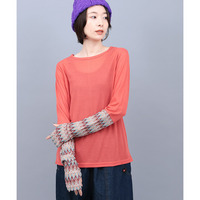 クシュクシュスリーブシアーTシャツ