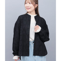 レース切替ブラウス