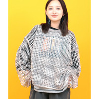 Orale! モヘアタッチメッシュニット プルオーバー