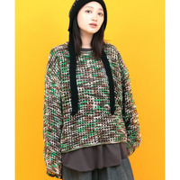 Orale! モヘアタッチメッシュニット プルオーバー