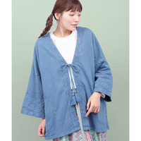 Rico アシッドウォッシュスウェットカーディガン