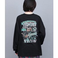 チビカチナコミックプリントロングTシャツ