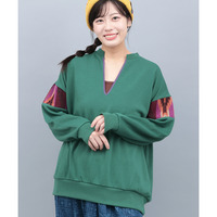 裏ジャギースリットネックプルオーバー