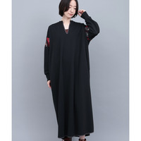 裏ジャギースリットネックワンピース