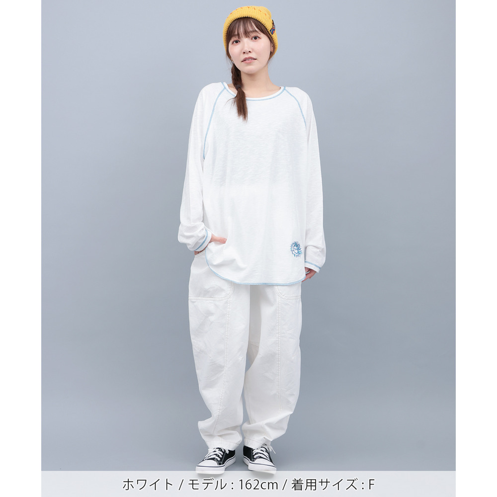 吸湿発熱ワンポイント刺繍ロングTシャツ1