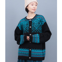 コンチョボタンニットカーディガン