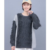 ケーブルフリンジコンビプルオーバー