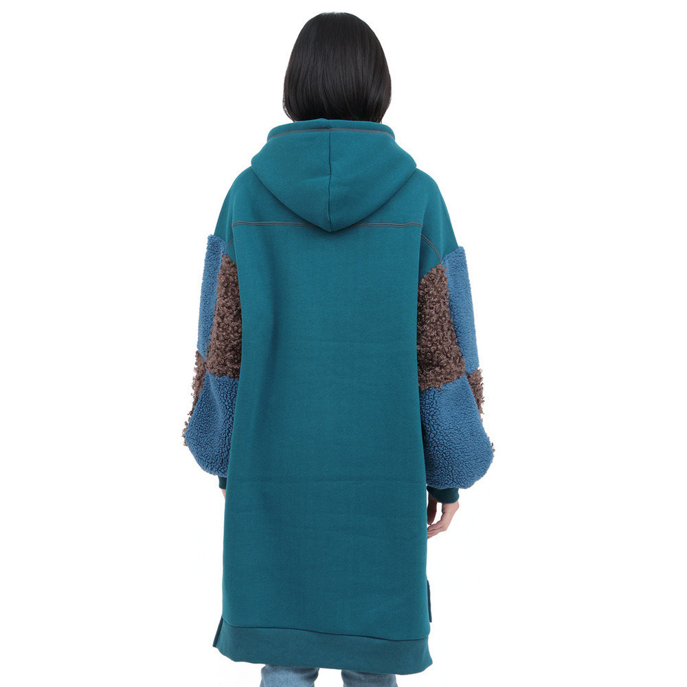 裏起毛×ボアスリーブフードワンピース11