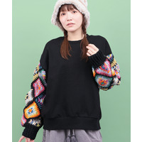 Rico スウェット×ハンドクロシェプルオーバー