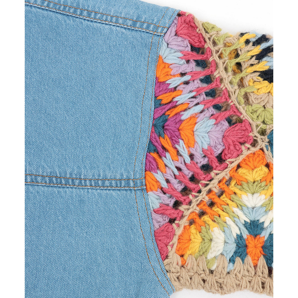 Rico ハンドクロシェスリーブデニムジャケット14