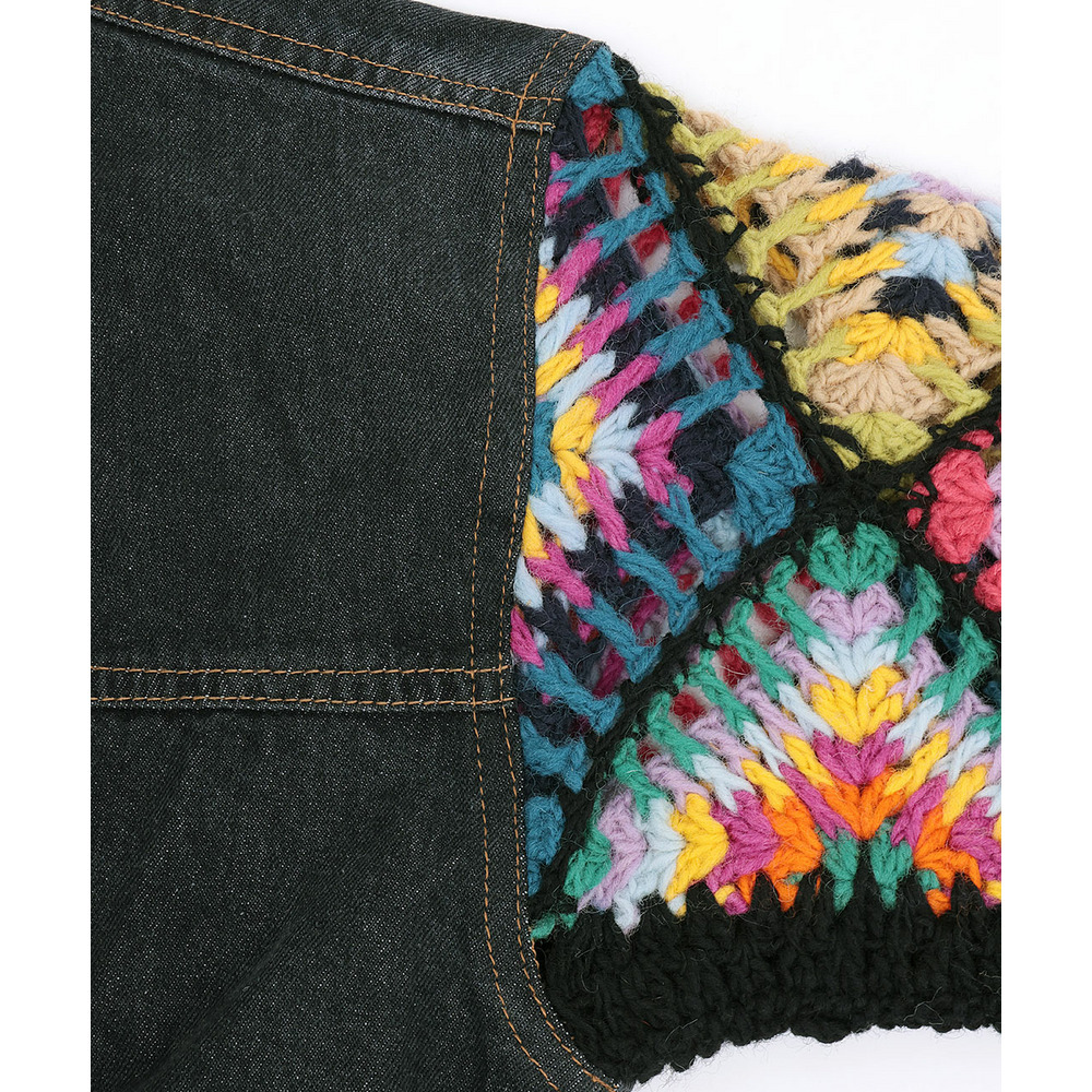 Rico ハンドクロシェスリーブデニムジャケット15