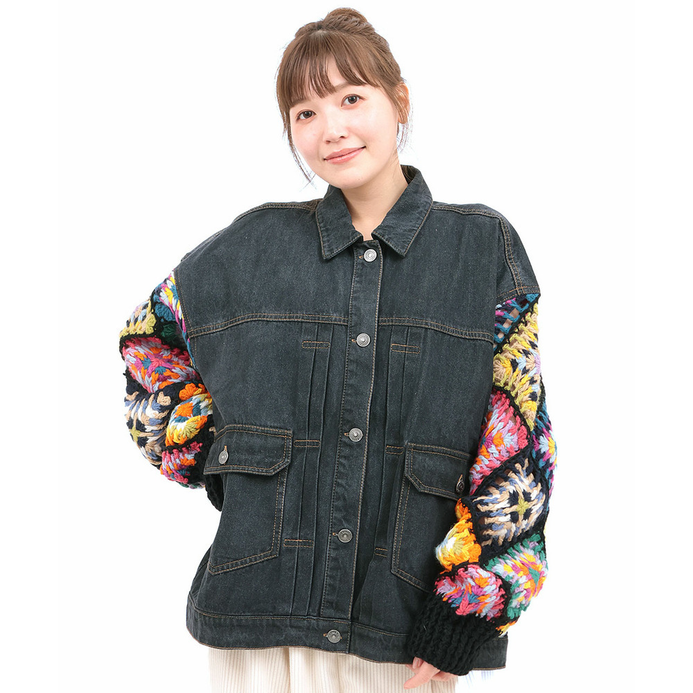 Rico ハンドクロシェスリーブデニムジャケット8