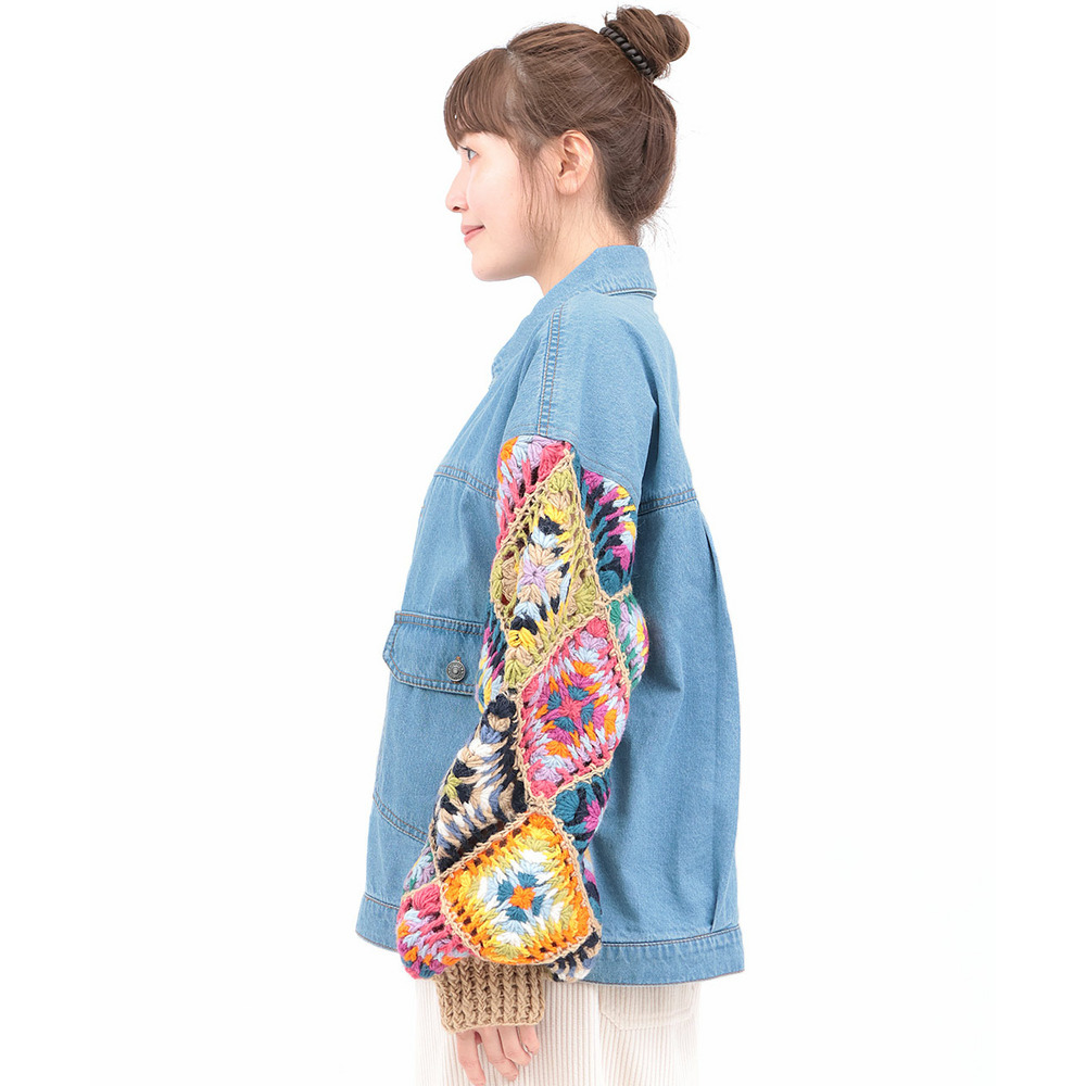 Rico ハンドクロシェスリーブデニムジャケット9