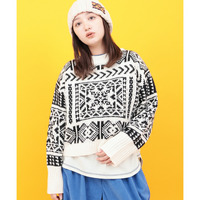 Orale! バンダナ柄ジャカードニットプルオーバー