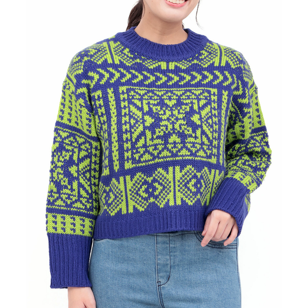 Orale! バンダナ柄ジャカードニットプルオーバー9