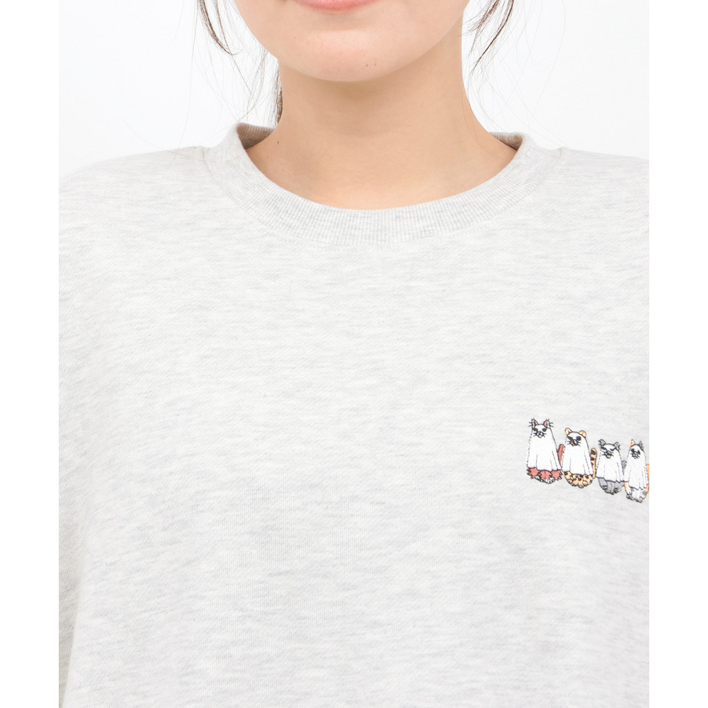 おばけネコ裏起毛プルオーバー12