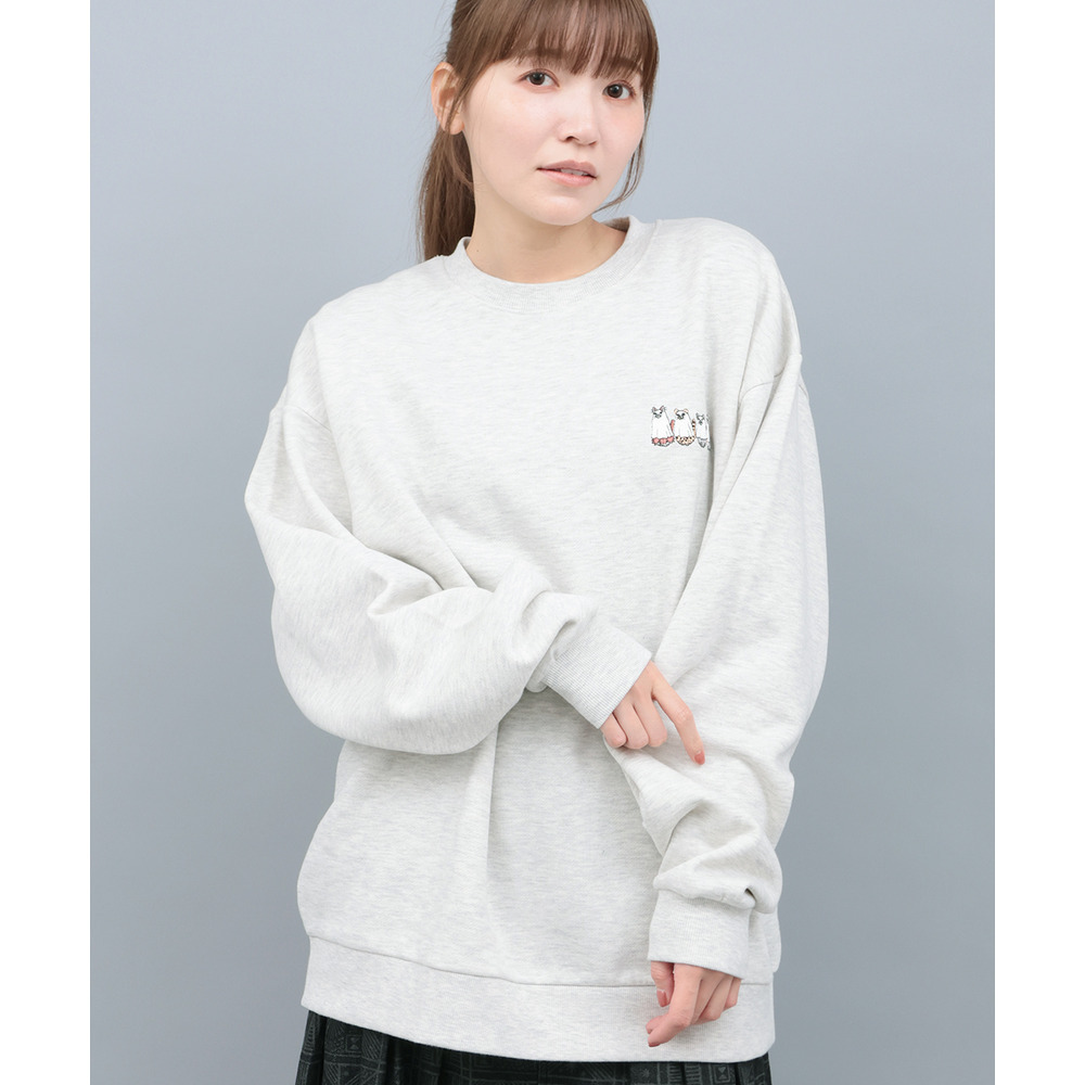 おばけネコ裏起毛プルオーバー2