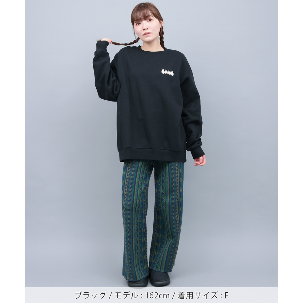 おばけネコ裏起毛プルオーバー4