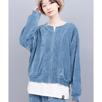 【期間限定価格】マットモールジップカーディガン