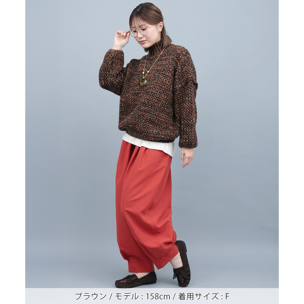 メランジハイネックニットプルオーバー5