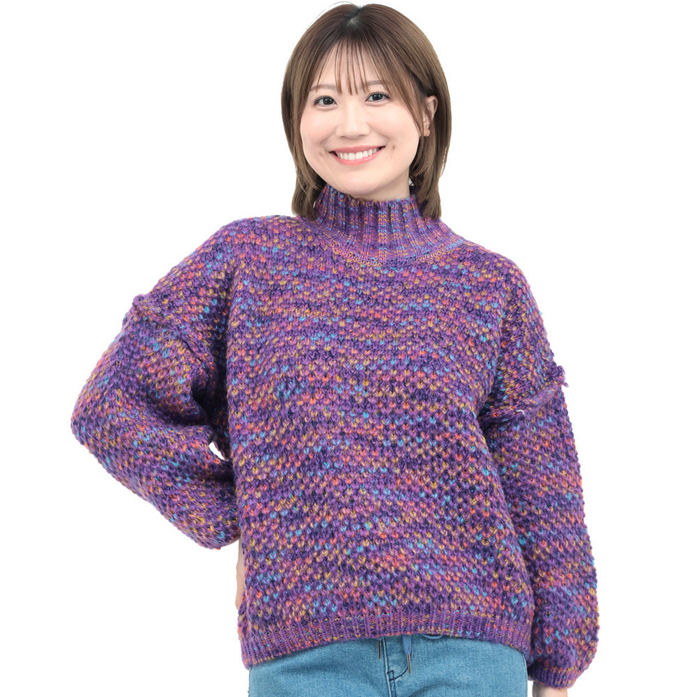 メランジハイネックニットプルオーバー8