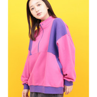 Orale! 配色ハーフジッププルオーバー
