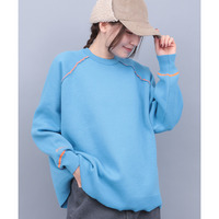 サンフェイスエンブロイダリー スウェットライクニットプルオーバー