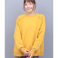 サンフェイスエンブロイダリー スウェットライクニットプルオーバー