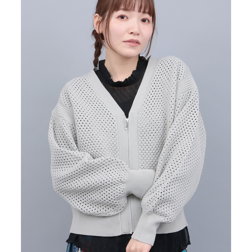 メッシュVネックカーディガン