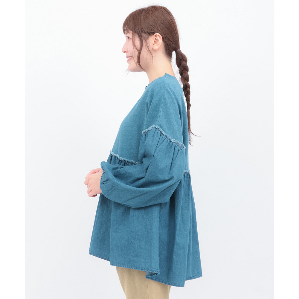 デニム×インディゴ天竺プルオーバー7