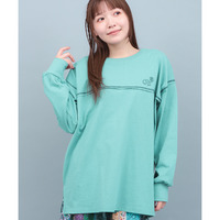 ベーシック刺繍ロングTシャツ