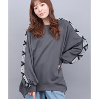 クロシェラインスリーブプルオーバー