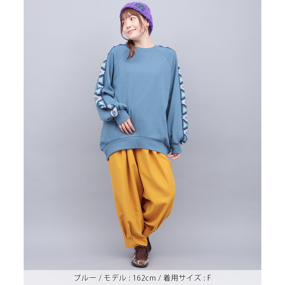 クロシェラインスリーブプルオーバー4